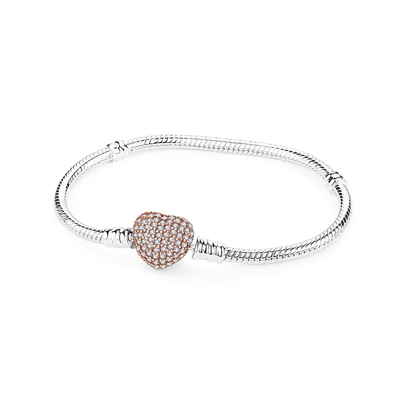 Pulseira Feminina Coração Luxo
