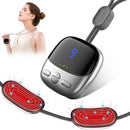 2025 Mini Portable Hanging Neck Massager With Heat Electric EMS TENS Pulse Hot Compress Smart Cervical Spine Massager Shoulder