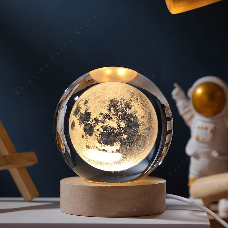 Luminária Decorativa Espacial 3D -
