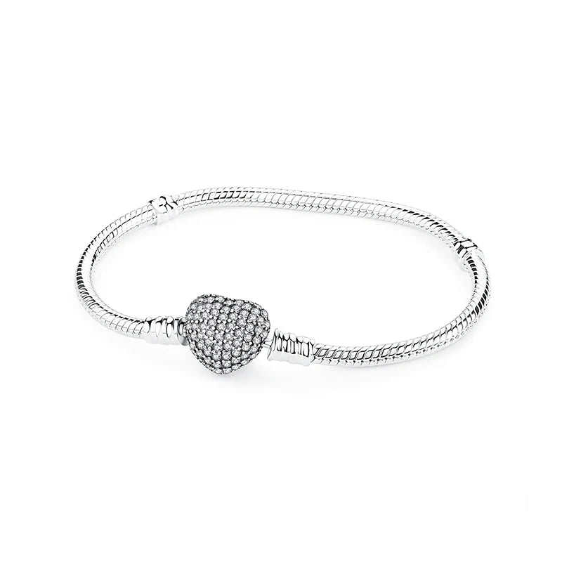 Pulseira Feminina Coração Luxo