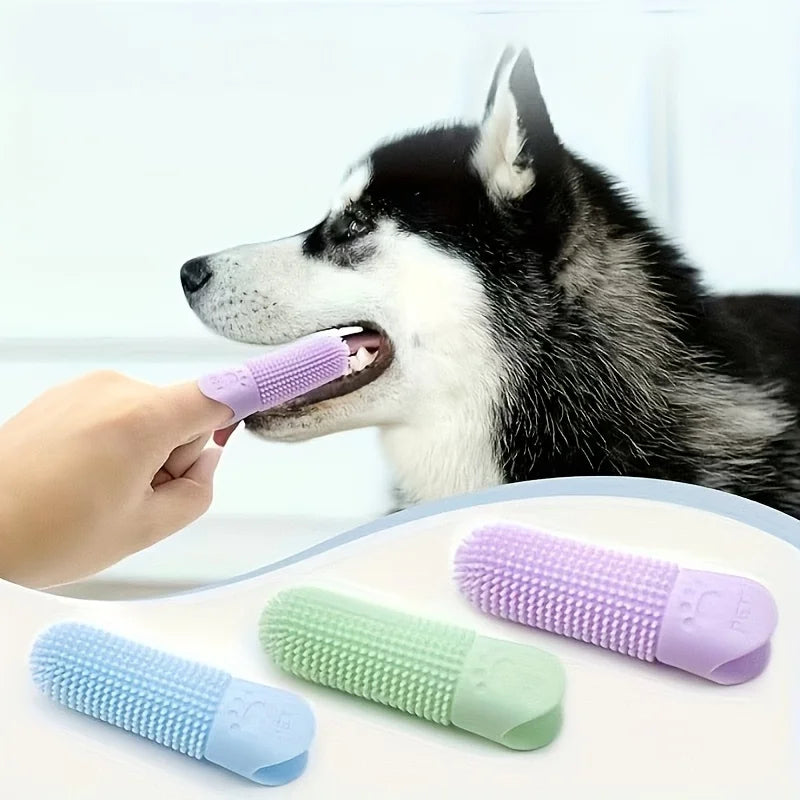 Escova de dentes para cães de silicone macio 360