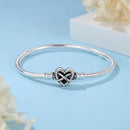 Pulseira Feminina Coração Luxo