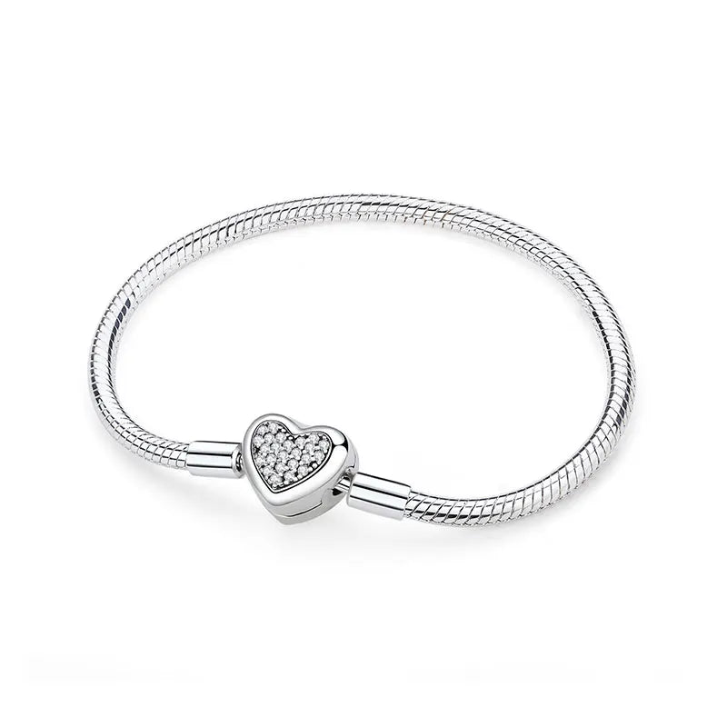 Pulseira Feminina Coração Luxo