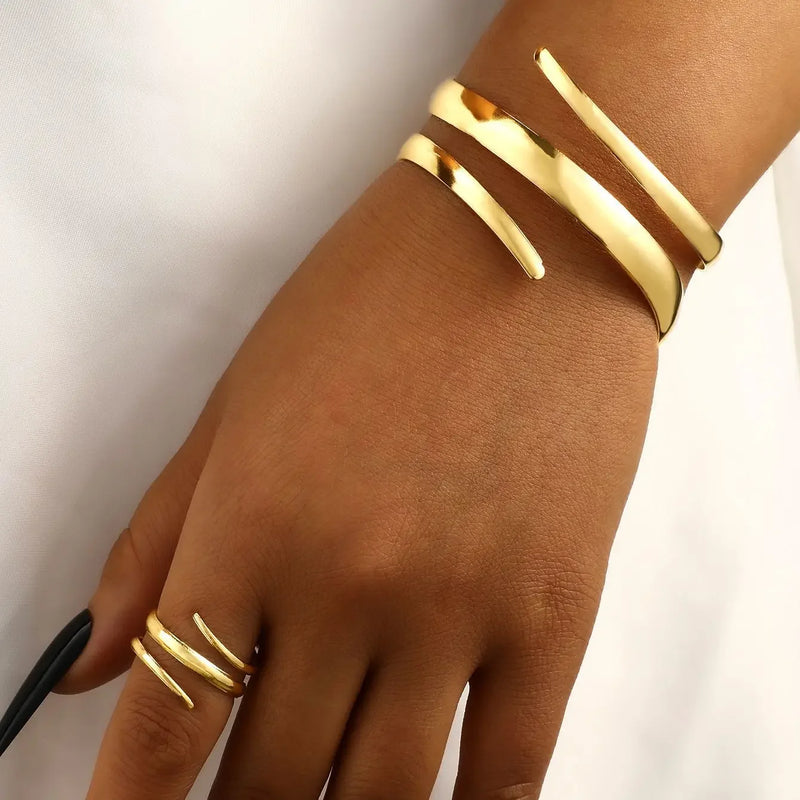 Conjunto Pulseira + Anel Minimalista