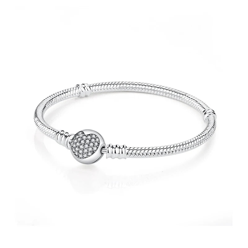 Pulseira Feminina Coração Luxo