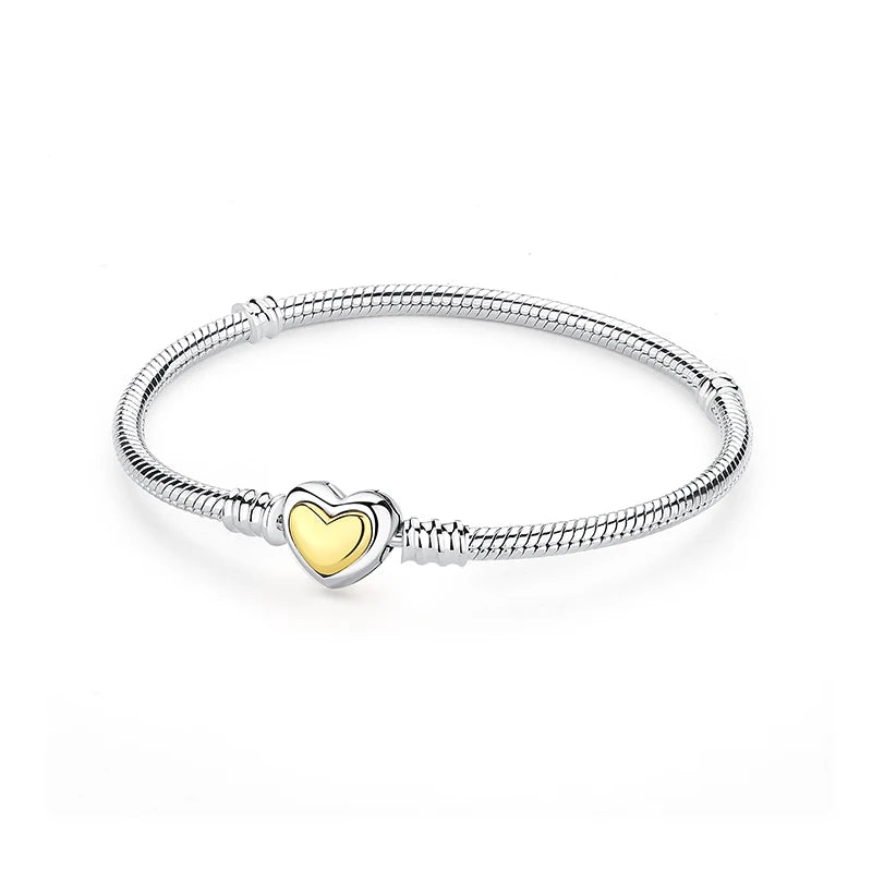 Pulseira Feminina Coração Luxo