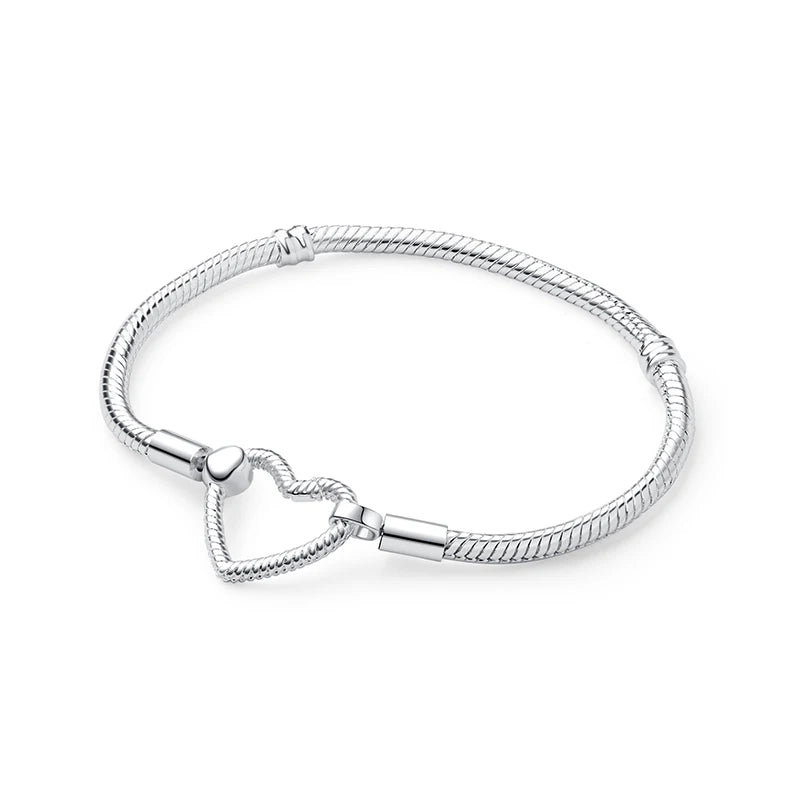Pulseira Feminina Coração Luxo