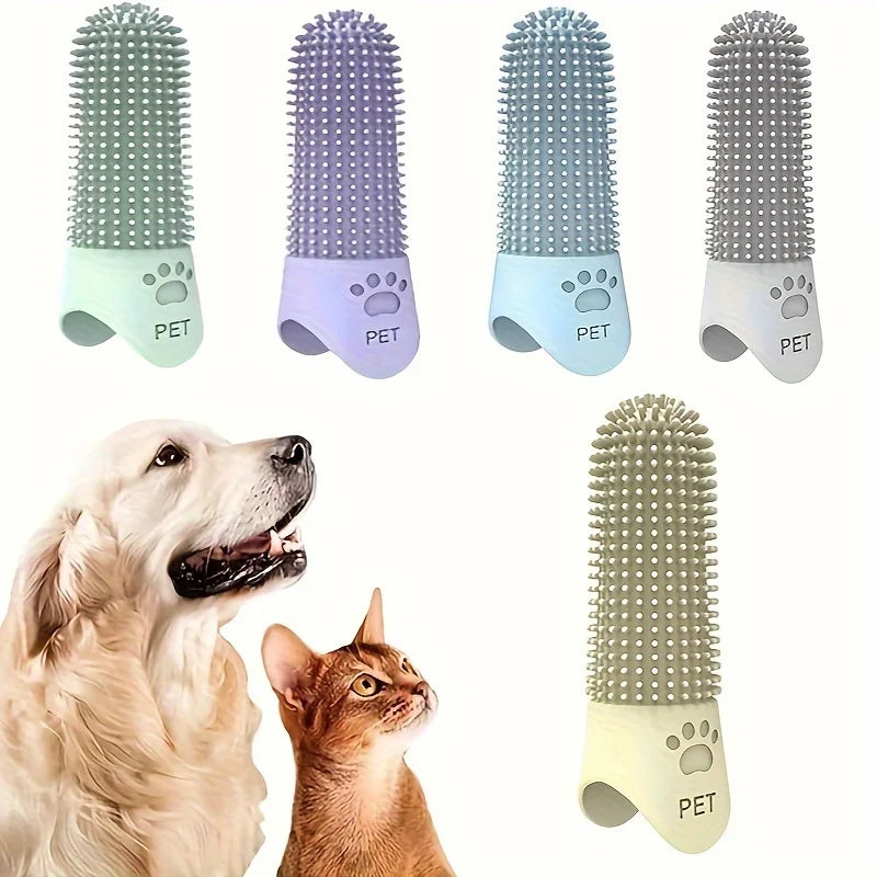 Escova de dentes para cães de silicone macio 360